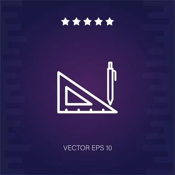 Set square vector icon Stock Illustration