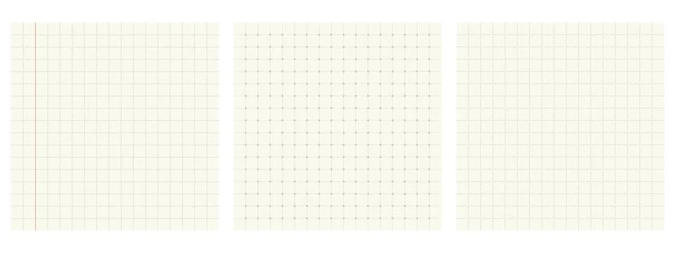 Set of squared and dotted grid patterns for bullet journal. Notebook templa.. Stock Illustration