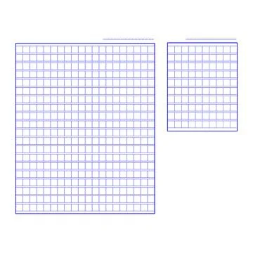 Set of Squared manuscript icon paper file, creative closeup isolated on white Stock Illustration