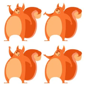 Set of squirrels Stock Illustration