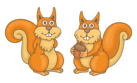 Set of Squirrels Stock Illustration