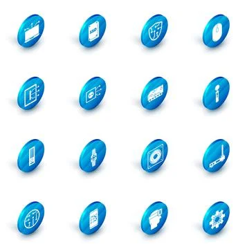 Set SSD card, Cyber security, Computer mouse, Tablet, Video game console, Remote イラスト素材