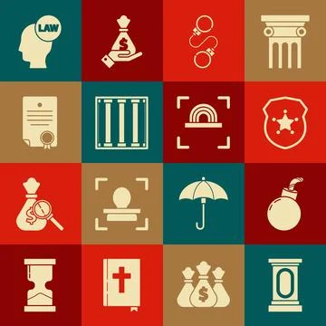 Set Stage stand or debate podium rostrum, Bomb ready to explode, Police bad.. 스톡 일러스트