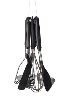 Set of stainless steel kitchenware Stock Photos