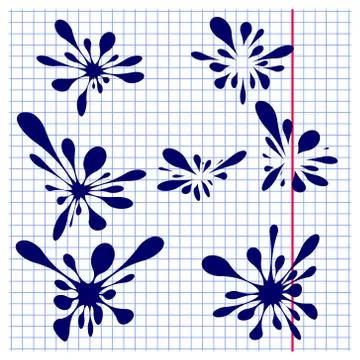 A set of stains. Stock Illustration