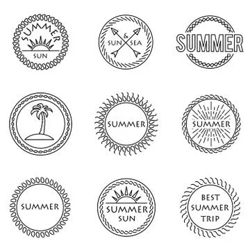 Set of stamp Stock Illustration