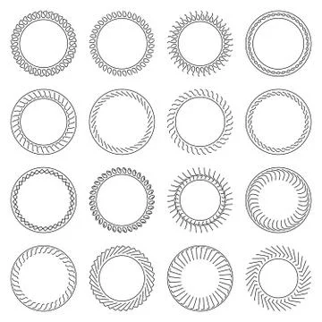 Set of stamps Stock Illustration