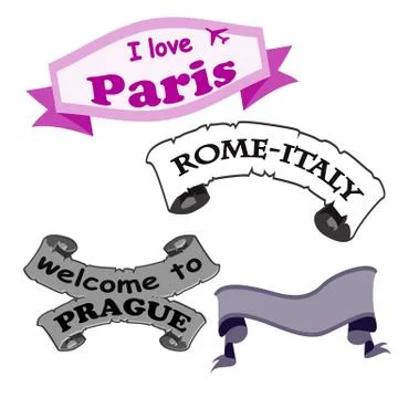 Set of stamps Illustrazione stock