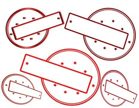 Set of stamps Stock Illustration