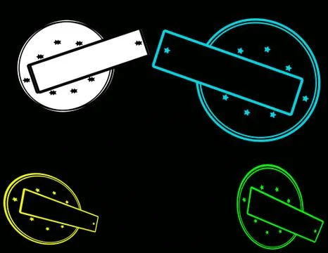 Set of stamps Stock Illustration