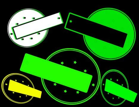 Set of stamps Stock Illustration