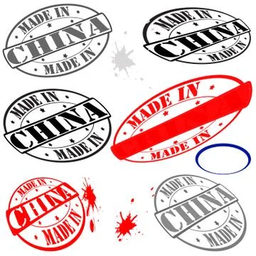 Set of stamps Illustrazione stock