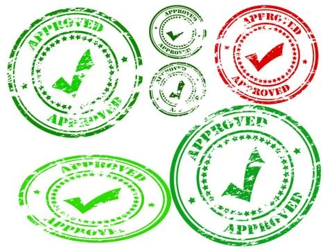 Set of stamps Stock Illustration