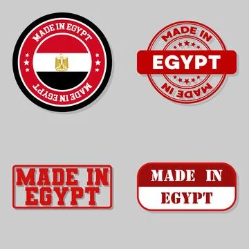 Set of stamps made in Egypt Stock-Illustration
