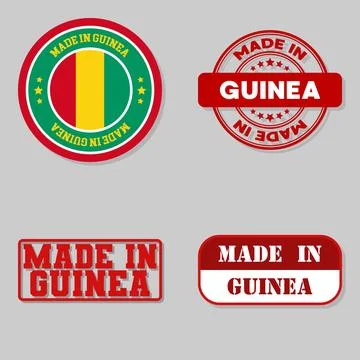 Set of stamps made in Guinea Stock Illustration