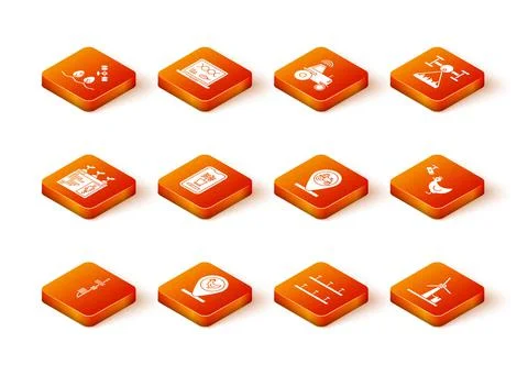 Set Standalone sensor, Chicken farm location, Smart farming technology, control Illustrazione stock