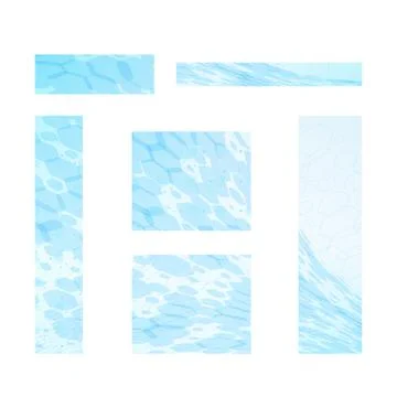 Set of standard sizes of web banner backgrounds of Winter Mega Sale with ligh Stock Illustration