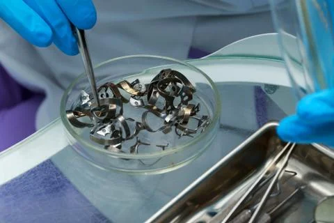 Set of staples Stockfoto's