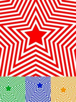 Set of star backgrounds. 4 versions, colors included Иллюстрация