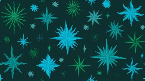 Set star celestial seamless pattern background. Drawing element collection flat Stock Illustration