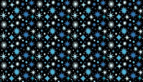 Set star celestial seamless pattern background. Drawing element collection flat Stock Illustration