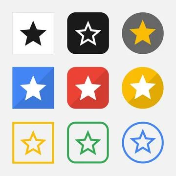 Set of Star icons for your web site or mobile app Stock Illustration