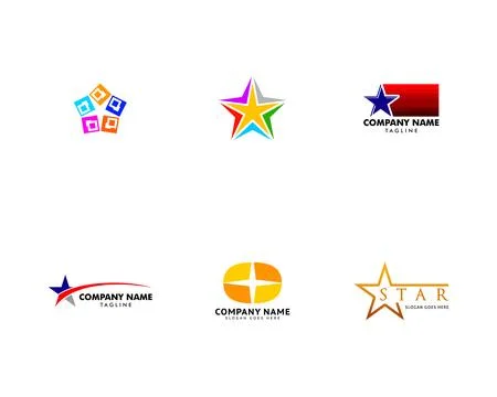 Set of Star Logo Vector Template Design Illustration Stock Illustration