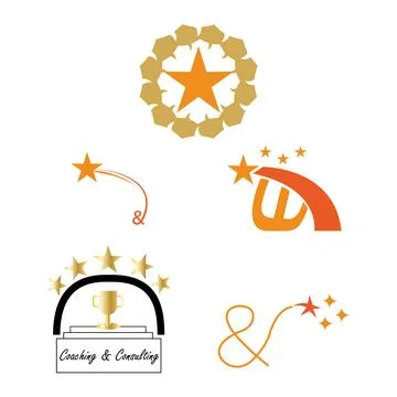 Set of star symbols Stock Illustration