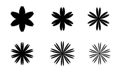 Set Of Star Vector Shapes. Stock Illustration