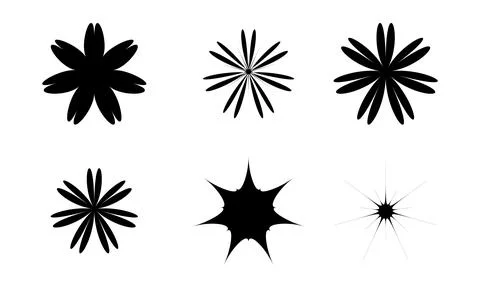 Set Of Star Vector Shapes. Stock Illustration