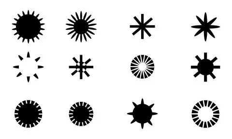 Set Of Star Vector Shapes. Stock Illustration