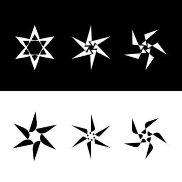 Set of stars design logo Stock Illustration