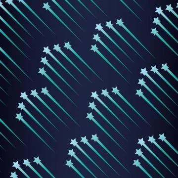 Set stars flying pattern background Stock Illustration