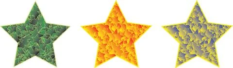 Set of stars Ilustración de archivo