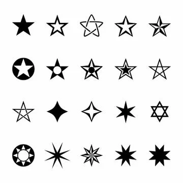 Set of stars Stock Illustration