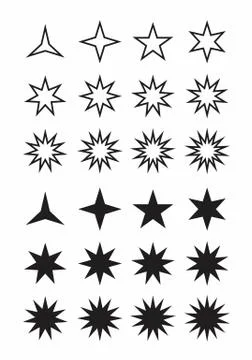 Set of stars Stock Illustration