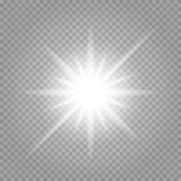 Set of stars  white  efect Illustrazione stock