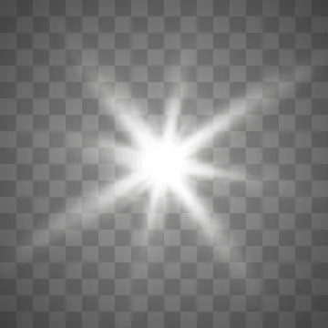 Set of stars  white  efect Stock Illustration