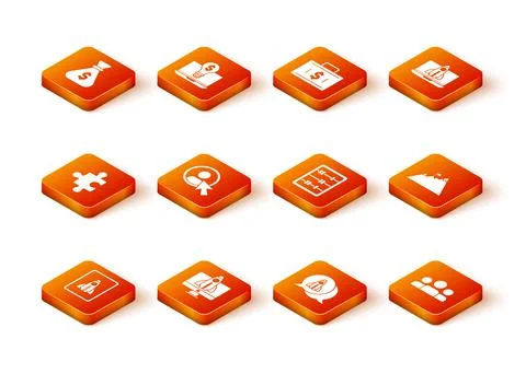 Set Startup project concept, Piece of puzzle, Create account screen, Abacus Illustrazione stock