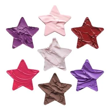 Set of stencils in the shape of five-pointed stars Stock Photos
