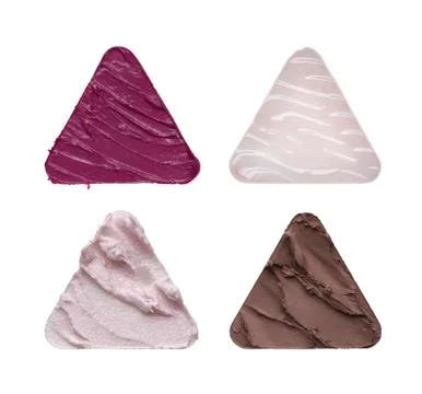 Set of stencils in the shape of triangles Foto stock