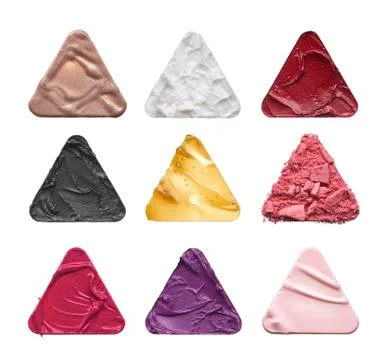 Set of stencils in the shape of triangles Stock Photos