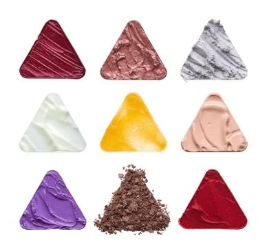 Set of stencils in the shape of triangles Stock Photos