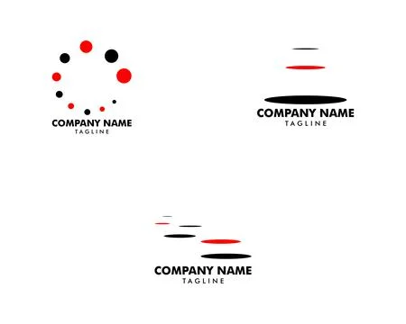 Set of Stepping Stone Logo Template Design Stock Illustration