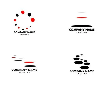 Set of Stepping Stone Logo Template Design Stock-Illustration