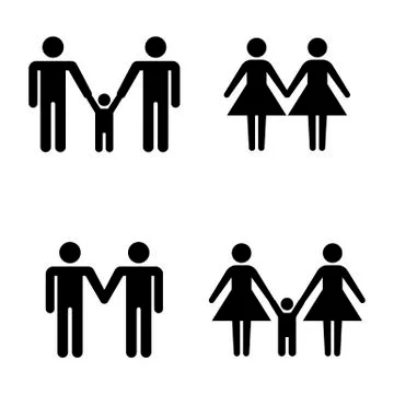 Set of stick figures, vector illustration. Stock Illustration