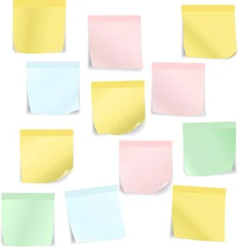 Set of stick notes. Vector illustration Stock Illustration