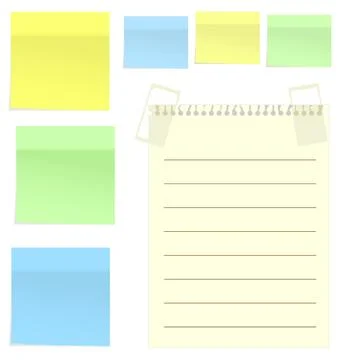 Set of stickers  isolated on white Illustrazione stock