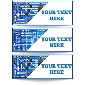Set of stickers on the theme of electronics. Stock Illustration