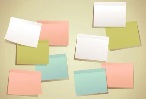 Set of sticky notes Illustrazione stock